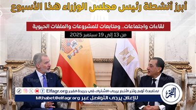 رئيس الوزراء.. إنجازات هذا الأسبوع من الصحة إلى الطاقة والاستثمار