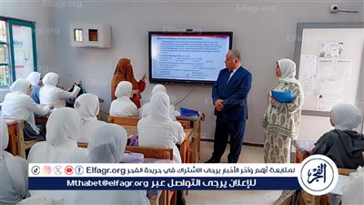 قبيصي يتابع مدرسة الفيوم الثانوية للبنات بغرب الفيوم