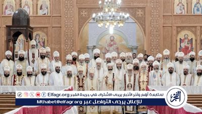 الأنبا مينا يترأس مجمع كهنة إيبارشية برج العرب والعامرية