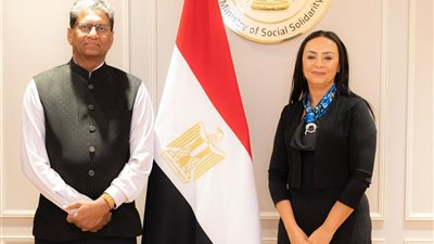 وزيرة التضامن تبحث مع سفير الهند بالقاهرة تعزيز التعاون في التمكين الاقتصادي والحرف اليدوية