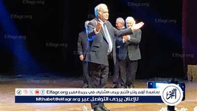 رياض الخولي أثناء تكريمه في مهرجان الإسكندرية السينمائي: 