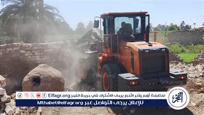  صور.. تنفذ 4 قرارات إزالة تعديات على الأراضي الزراعية بالأقصر