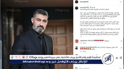 ياسر جلال بعد تعيينه بمجلس الشيوخ: شرف كبير وفرصة لصوت الفنانين