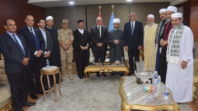 محافظ الغربية يستقبل رموز الدعوة والصوفية استعدادًا للاحتفال بالمولد الأحمدي