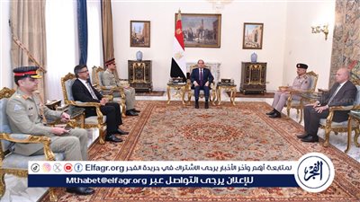 عاجل| الرئاسة تكشف تفاصيل لقاء السيسي مع رئيس أركان القوات البرية الباكستانية