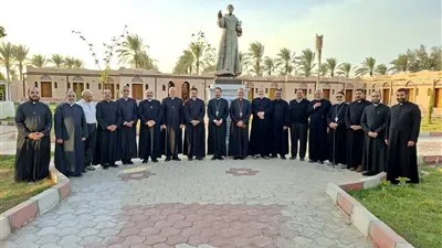 الأنبا بولا يستقبل الأنبا باخوم في الرياضة الروحية السنوية لكهنة الإيبارشية