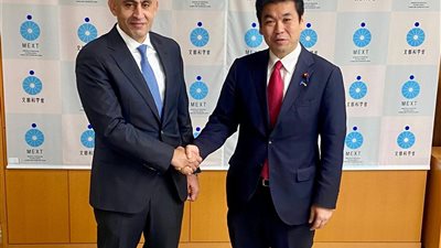 وزير التعليم يلتقي نظيره اليابانى عقب توليه منصبه لبحث سبل تعزيز التعاون التربوي وتطوير التعليم بين البلدين