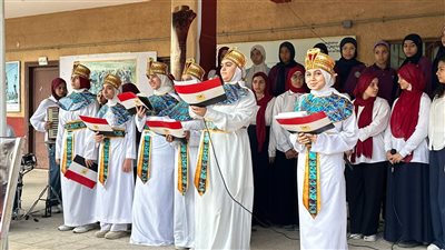 بالزي الفرعوني..مدارس الجيزة تقدم نموذج للحضارة المصرية قبل افتتاح المتحف المصري الكبير