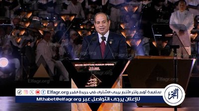 عاجل | الرئيس السيسي يشهد احتفالية افتتاح المتحف المصري الكبير: 