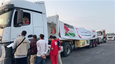 الهلال الأحمر المصري يدفع بـ 280 ألف سلة غذائية ومستلزمات إغاثية لغزة