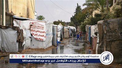 الأمطار تغرق مراكز الإيواء في غزة