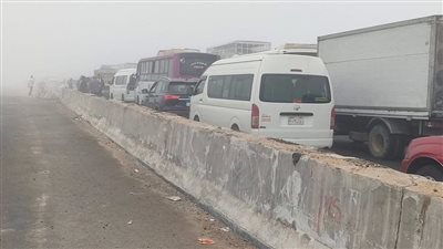 لليوم الثالث على التوالي..توقف الطريق الإقليمي بالمنوفية بسبب الشبورة الكثيفة