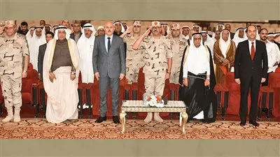 قيادة الجيش الثانى الميدانى تستقبل شيوخ وعواقل وممثلى المجتمع المدنى بشمال سيناء