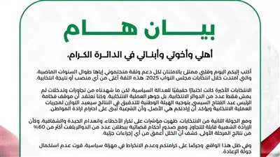 مرشح دائرة منوف و«سرس والسادات» يعلن عدم استكمال جولة الإعادة ويصف العملية الانتخابية بالمهزلة