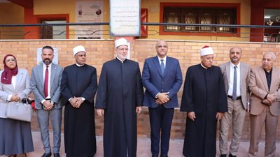 محافظ القليوبية يستقبل وكيل الأزهر الشريف بمعهد طوخ الابتدائي النموذجي