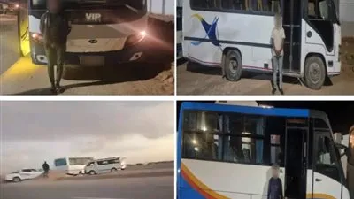 كشف ملابسات قيام بعض قائدى السيارات بالعبور من مكان غير معد بأحد الطرق السريعة بمطروح 