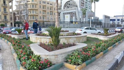 محافظ الدقهلية يتابع أعمال تجميل محيط ميدان أم كلثوم بالمنصورة