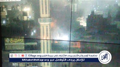 محافظ الدقهلية يتابع جهود السيطرة على حريق في سوق الخواجات بالمنصورة