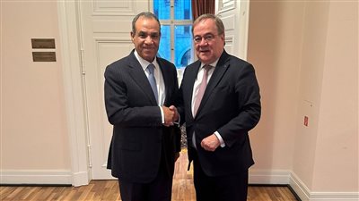 وزير الخارجية يلتقي رئيس لجنة العلاقات الخارجية بالبرلمان الألماني
