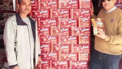 ضبط 1000 علبة تمرهندي مجهولة المصدر في حملة تموينية ببني سويف 