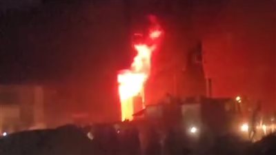 خسائر بالملايين.. السيطرة على حريق هائل في مخزن أخشاب بالغربية 