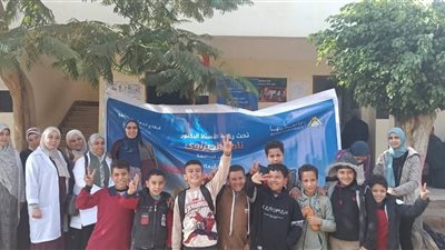 قافلة طبية لجامعة بنها بمدرسة برقطا توقع الكشف على 237 حالة