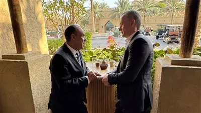 وزير الخارجية يلتقي المدير العام لأكاديمية أنور قرقاش الدبلوماسية على هامش منتدى صير بني ياس