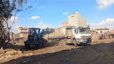 استكمال حملة النظافة بقرية تلبانة بالدقهلية ورفع 70 طن تجمعات قمامة