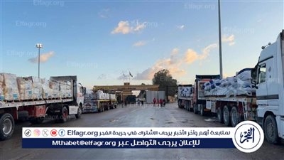 عاجل- الهلال الأحمر المصري يطلق قافلة «زاد العزة» الـ95 لدعم غزة بمساعدات شتوية وإنسانية