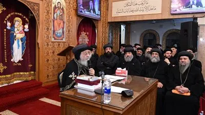 البابا تواضروس يعلن توقف اجتماع الأربعاء حتى بدء الصوم الكبير ويشيد بدار الكتاب المقدس