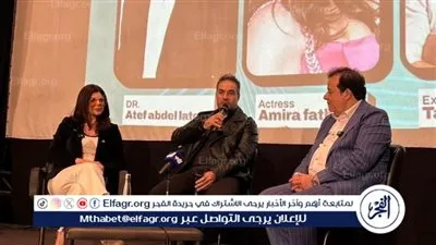 أميرة فتحي وعاطف عبداللطيف بندوة الفن والسياحة بمهرجان القاهرة للفيلم القصير