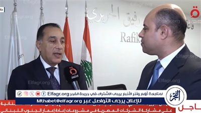 مدبولي يُعلن استعداد الشركات المصرية للمساهمة في إعادة إعمار الجنوب اللبناني 