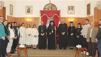  البطريرك الأنبا إبراهيم إسحق يستقبل ممثلي المدارس والمؤسسات بالإيبارشية للتهنئة بعيد الميلاد المجيد