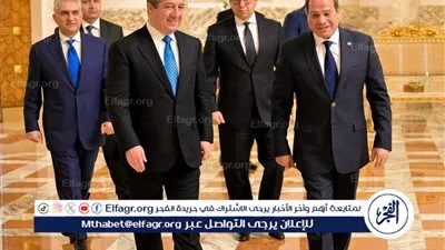 «الفجر» تنشر أبرز تصريحات السيسي خلال استقباله رئيس حكومة إقليم كردستان العراق: دعم كامل لوحدة العراق وتعزيز التعاون الأمني والاقتصادي