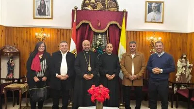  البطريرك الأنبا إبراهيم إسحق يستقبل وفد المجلس الإقليمي لجنود مريم للتهنئة بعيد الميلاد المجيد