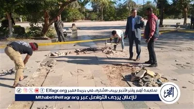رئيس مدينة الأقصر يتابع أعمال ترميم بلاط أرضية ساحة معبد الكرنك.. وتنفيذ حملات نظافة بالمدينة