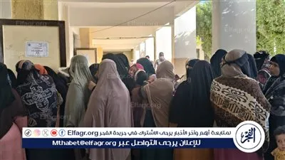 إقبال كبير من قبل السيدات على لجنة مدرسة العزيزية بجولة الإعادة بالدائرة الثالثة بالفيوم
