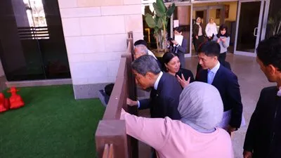 وفد من أعضاء مجلس المستشارين الياباني يتفقد مركز استقبال أبناء العاملين بوزارة التضامن الاجتماعي بالعاصمة الإدارية