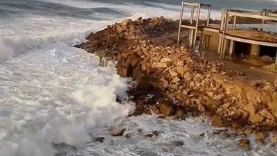 انحصار أمطار أشد نوة في فصل الشتاء في ثانً أيامها في الإسكندرية