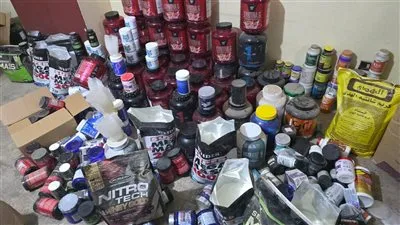 محافظة الجيزة تضبط منشأة مخالفة لتعبئة المكملات الغذائية مجهولة المصدر بحي الطالبية