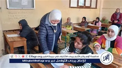 وكيل تعليم بني سويف تتفقد لجان إمتحانات الإعدادية في الدراسات والتربية الفنية