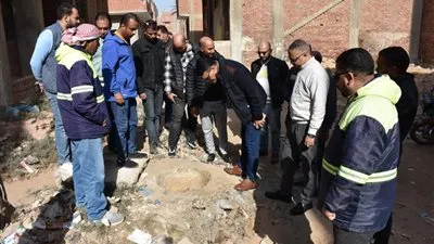 رئيس مياه القليوبية يتابع هبوطًا أرضيًا بشبكة الصرف الصحي بقرية القلج