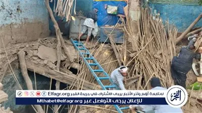 صور.. انهيار منزل بقرية جزيرة الكروم جنوب الأقصر دون خسائر في الأرواح