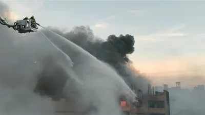 تفاصيل معاينة حريق منطقة الزرايب بمنشاه ناصر 