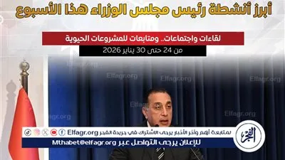 مجلس الوزراء يستعرض أبرز أنشطة رئيس الحكومة خلال الأسبوع الجاري