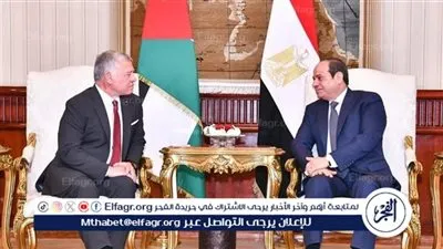 عاجل| الرئيس السيسي يبحث مع العاهل الأردني سبل تعزيز العلاقات الثنائية