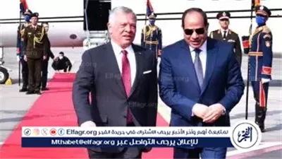 عاجل- الرئيس السيسي وملك الأردن يعقدان مباحثات ثنائية وموسعة بقصر الاتحادية