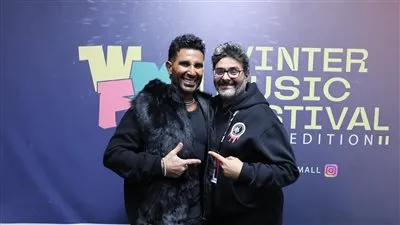 أحمد سعد يختتم «شتاء مدينتي» بحفل كامل العدد ويصعد بأولاده الصغار على المسرح