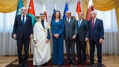 وزراء خارجية مصر والسعودية والأردن والبحرين وقطر يعقدون مباحثات مع نائبة رئيس الوزراء وزيرة خارجية سلوفينيا في العاصمة ليوبليانا