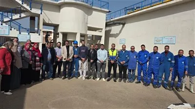 مياه المنوفية تستقبل الجهاز التنظيمي لمياه الشرب والصرف الصحى بمحطات مركز الشهداء